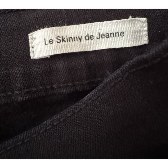Frame Denim Le Skinny De Jeanne Jeans In Film nor Black Distressed Destroyed 27 - Picture 10 of 11